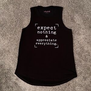 Miken FLOW - Black Sleeveless Graphic T-Shirt - Small - NWOT